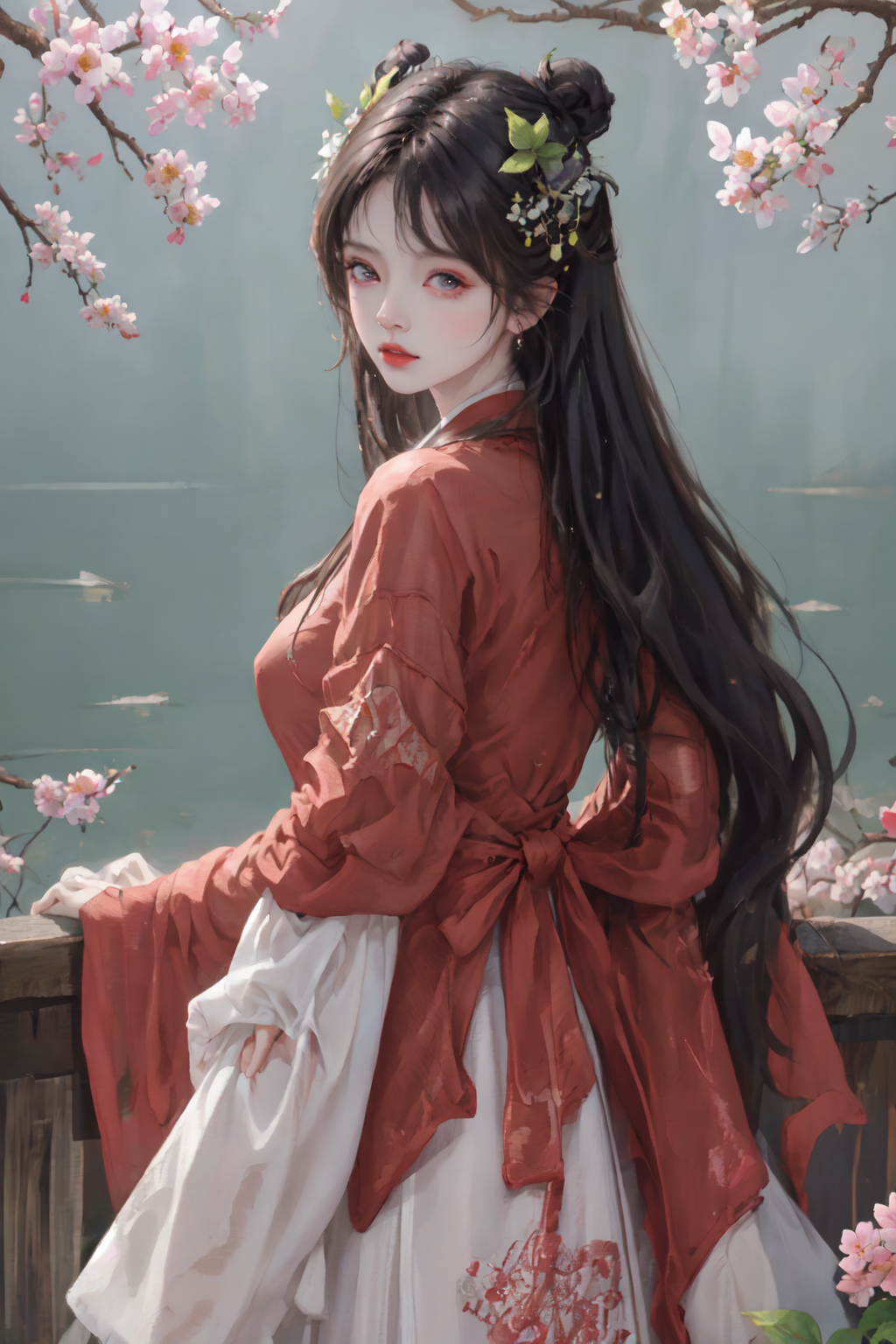 AI绘画2.5D冷艳美女,古风汉服高冷小姐姐分享【52P】