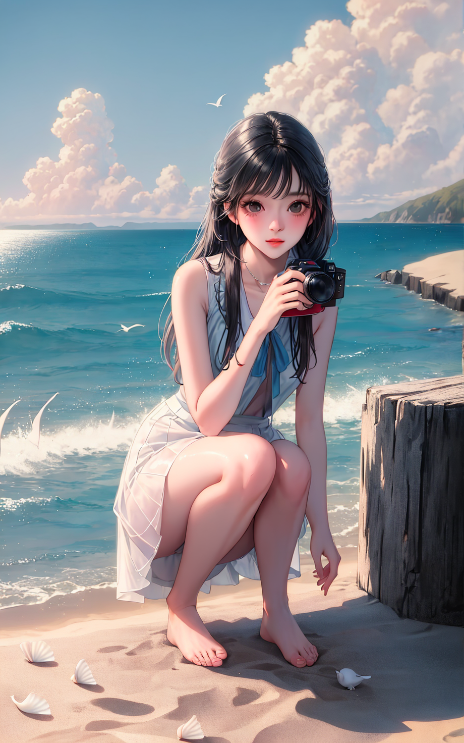 海边,沙滩,阳光,美女/动漫,二次元【图包+tag+模型+lora】