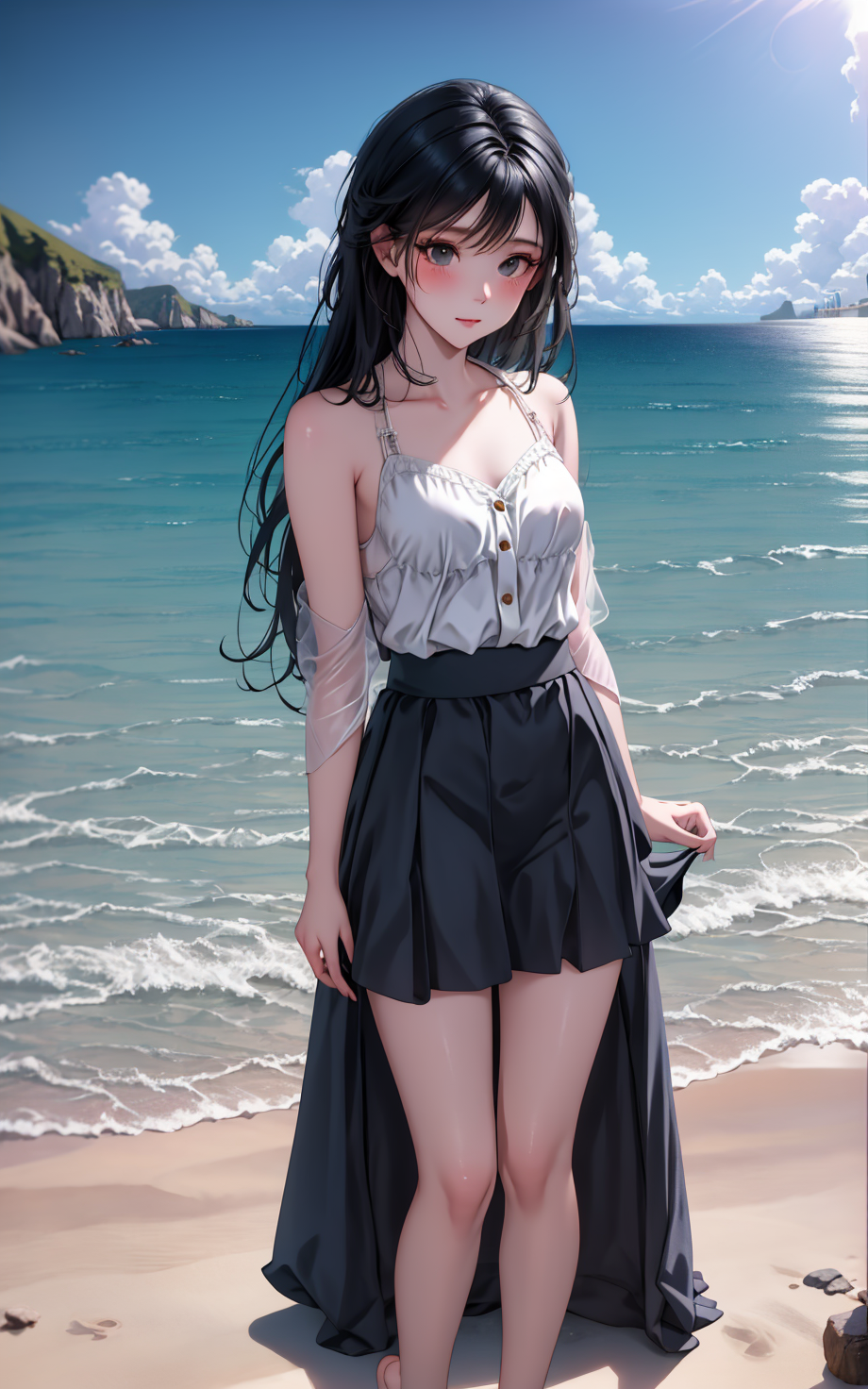 海边,沙滩,阳光,美女/动漫,二次元【图包+tag+模型+lora】