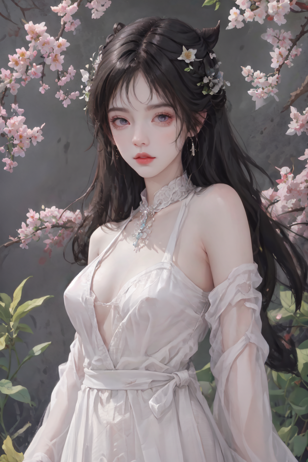 AI绘画2.5D冷艳美女,古风汉服高冷小姐姐分享【52P】