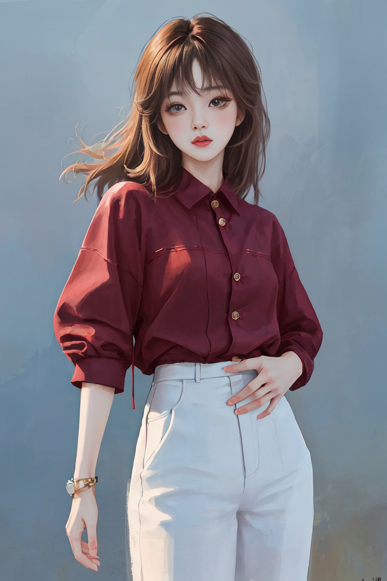 AI绘画美女时尚穿搭摄影肖像