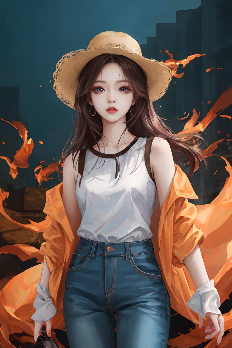 AI绘画美女时尚穿搭摄影肖像
