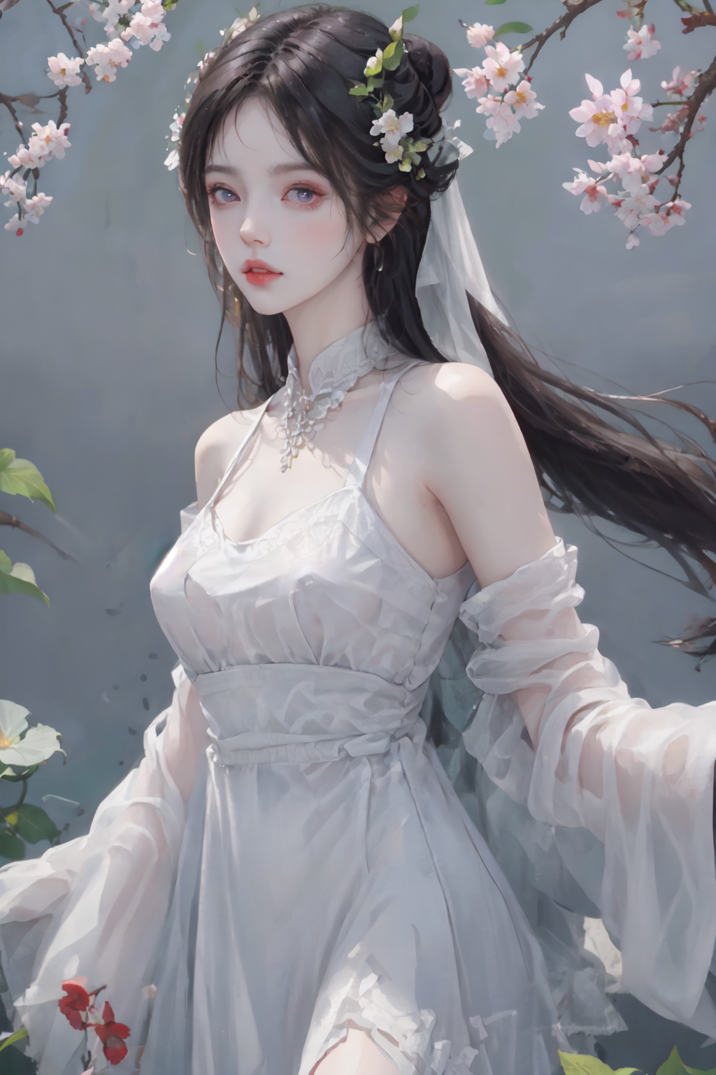 AI绘画2.5D冷艳美女,古风汉服高冷小姐姐分享【52P】