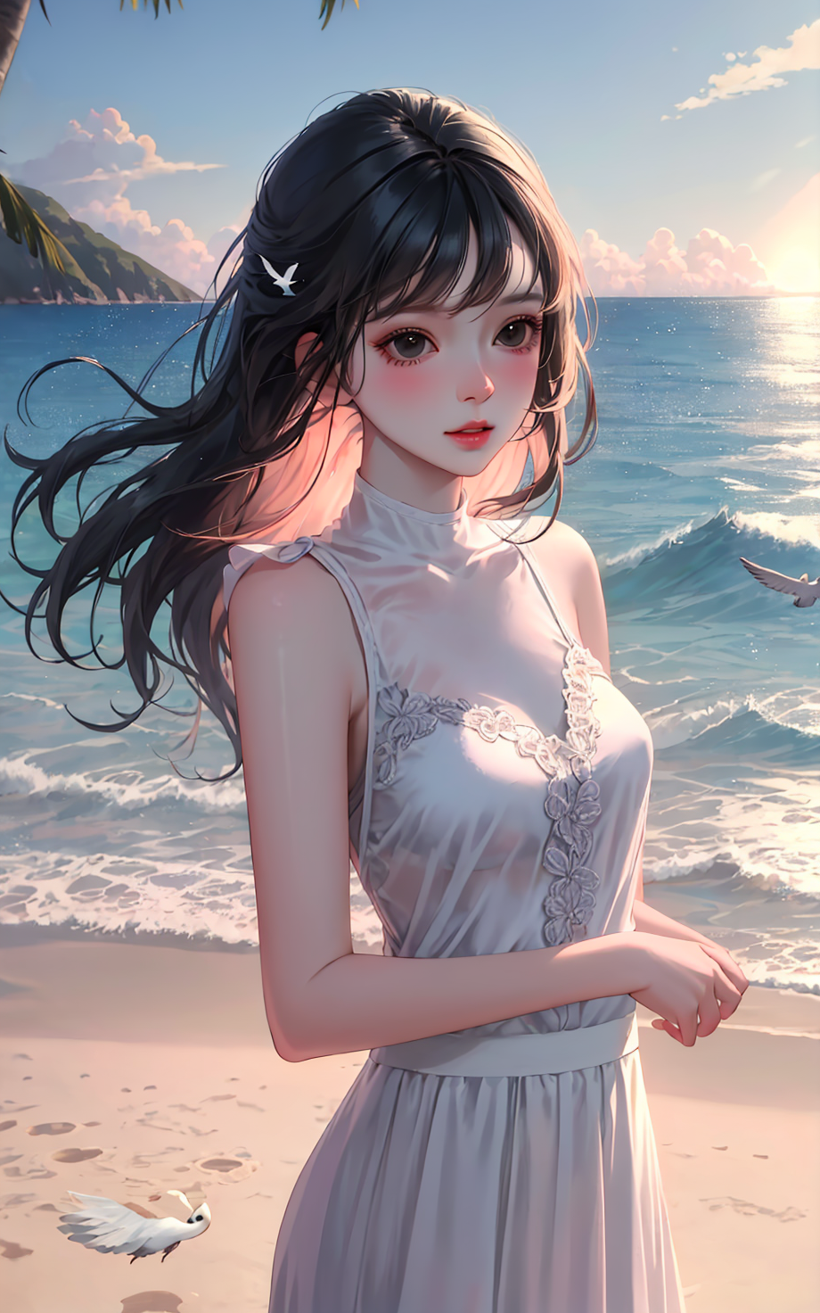 海边,沙滩,阳光,美女/动漫,二次元【图包+tag+模型+lora】