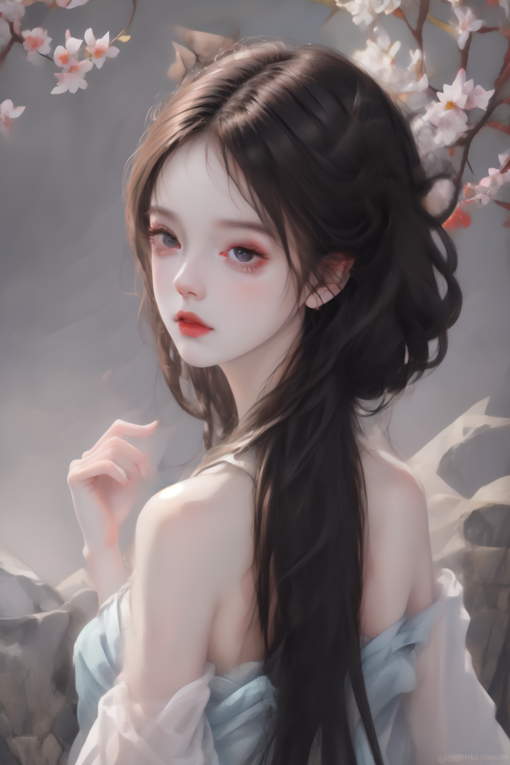 AI绘画2.5D冷艳美女，古风汉服高冷小姐姐分享【52P】
