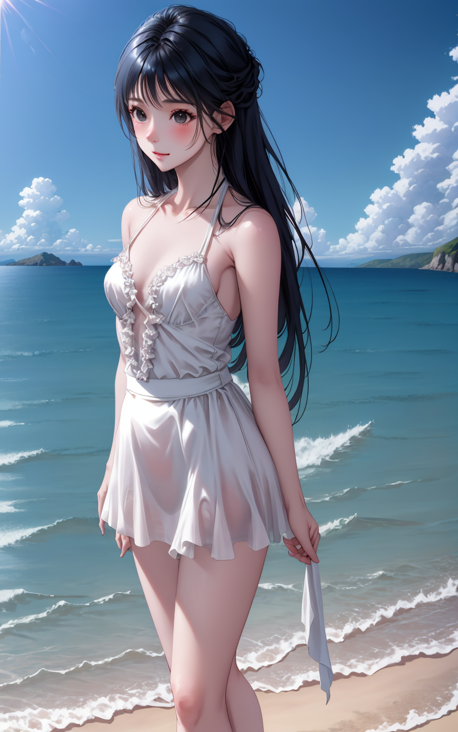 海边,沙滩,阳光,美女/动漫,二次元【图包+tag+模型+lora】