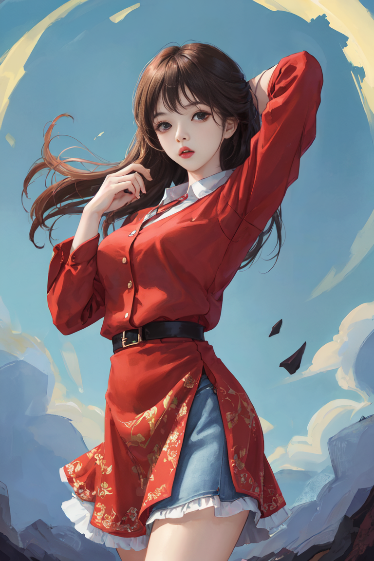 AI绘画美女时尚穿搭摄影肖像