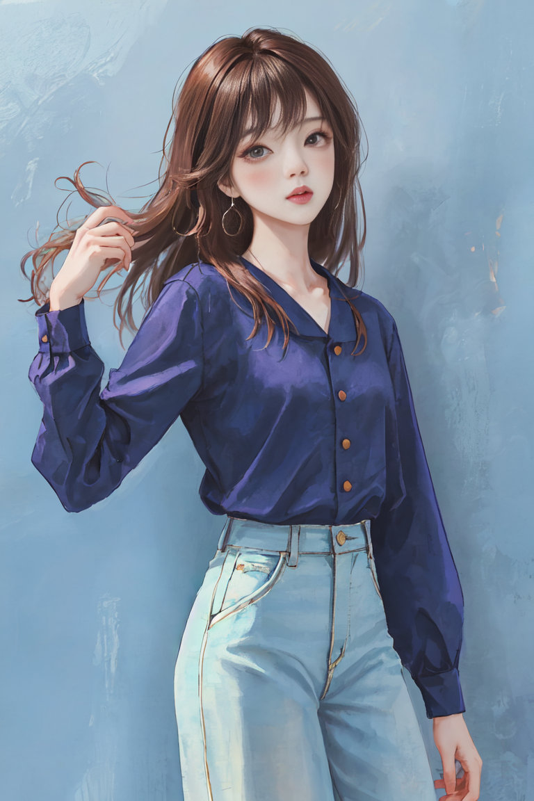 AI绘画美女时尚穿搭摄影肖像