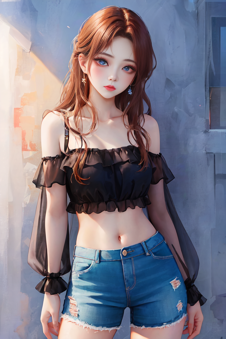 AI绘画美女时尚穿搭摄影肖像