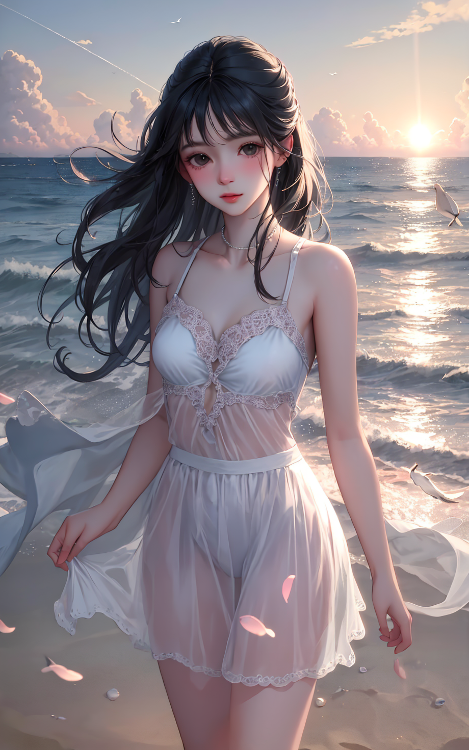 海边，沙滩，阳光，美女/动漫，二次元【图包+tag+模型+lora】