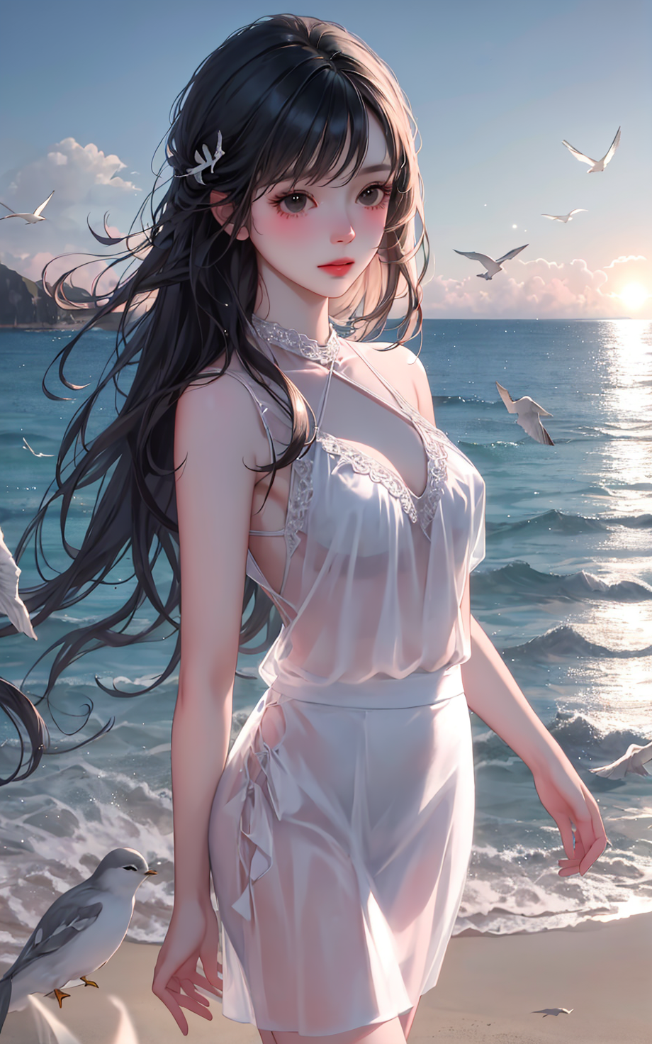 海边,沙滩,阳光,美女/动漫,二次元【图包+tag+模型+lora】