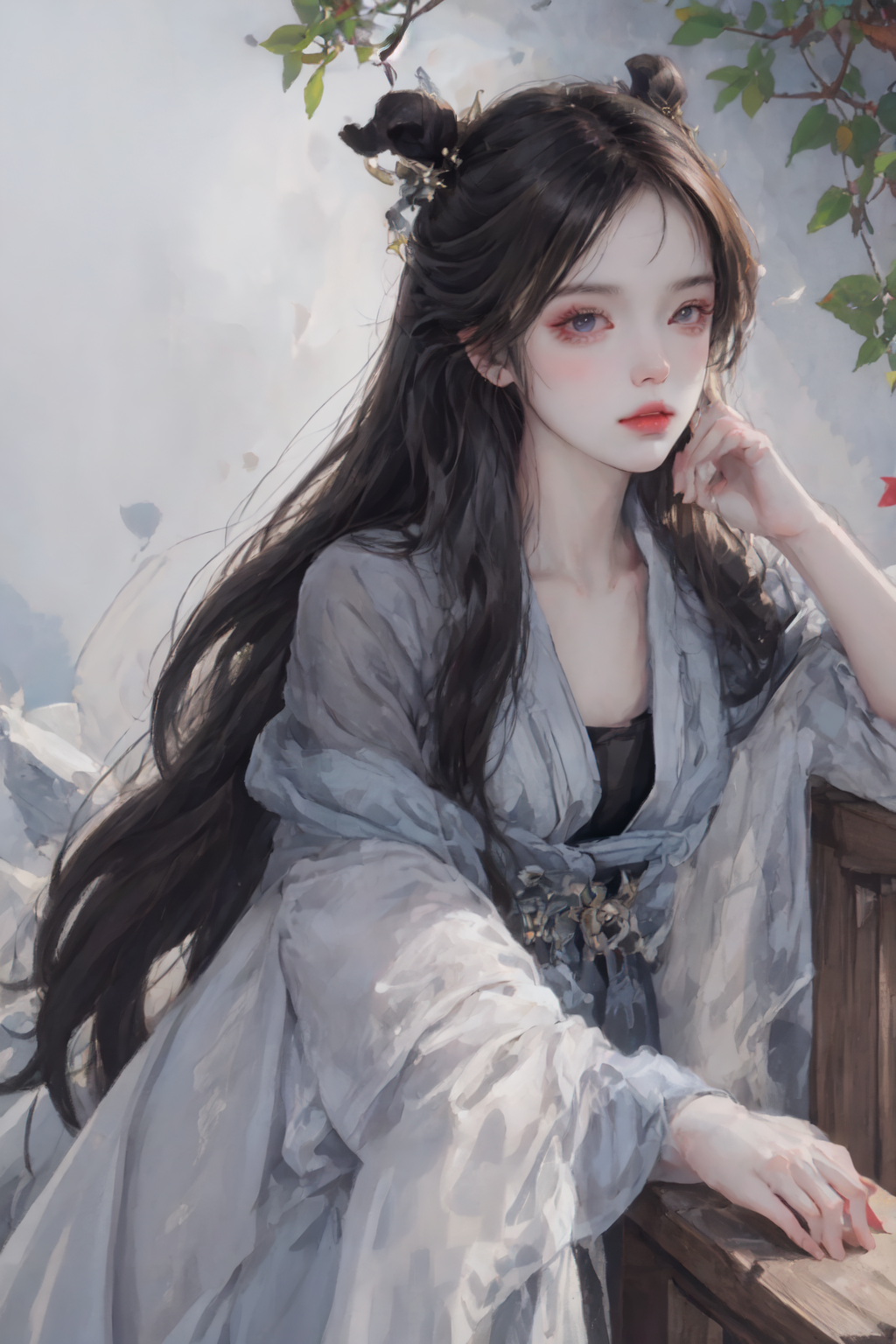 AI绘画2.5D冷艳美女,古风汉服高冷小姐姐分享【52P】