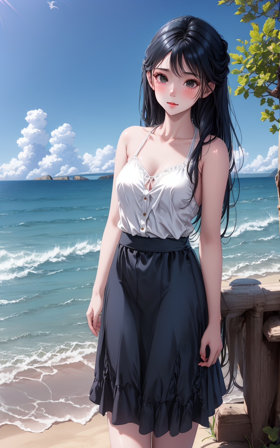 海边,沙滩,阳光,美女/动漫,二次元【图包+tag+模型+lora】