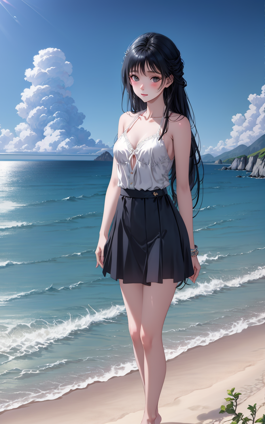 海边,沙滩,阳光,美女/动漫,二次元【图包+tag+模型+lora】