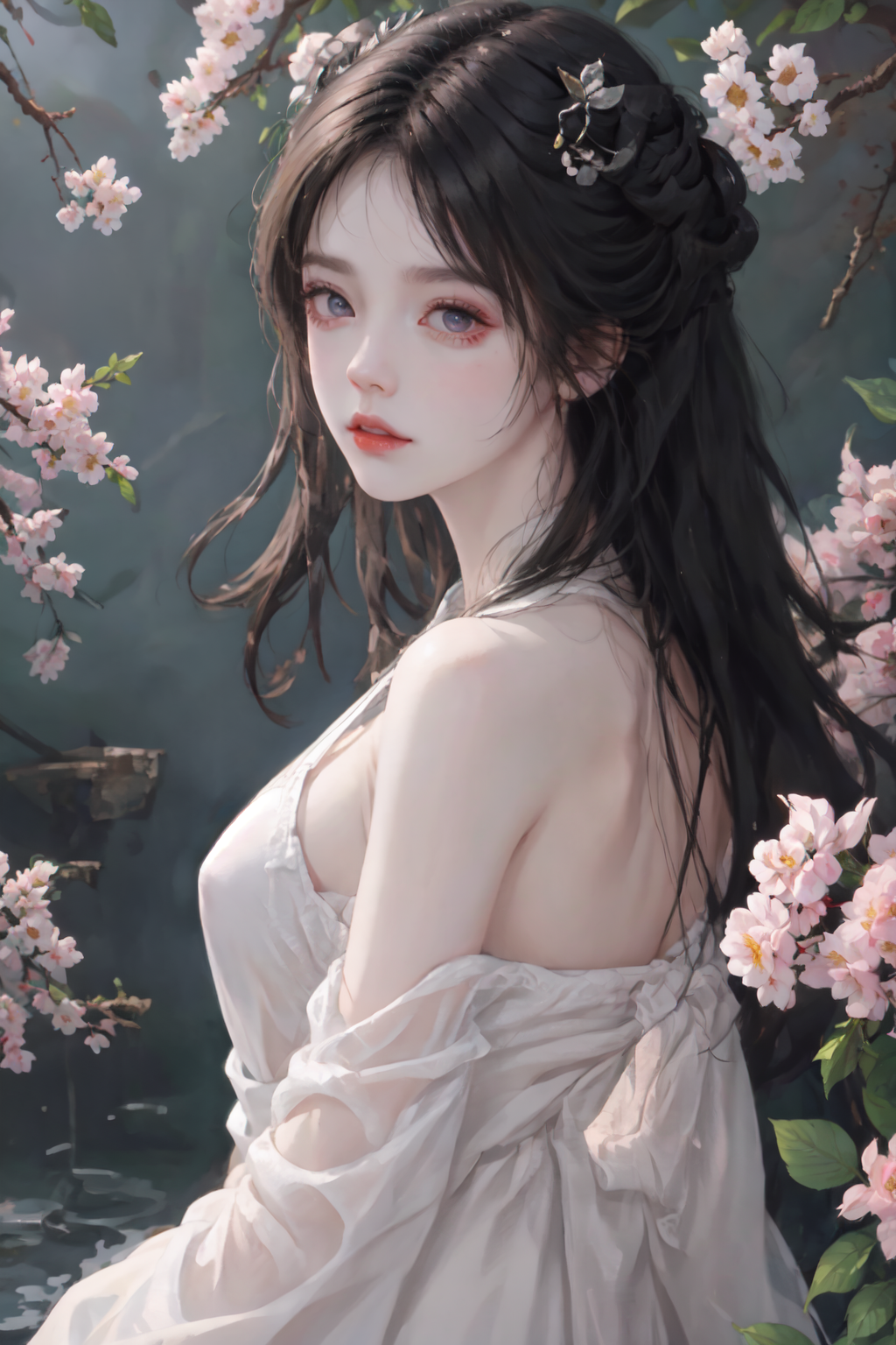 AI绘画2.5D冷艳美女,古风汉服高冷小姐姐分享【52P】