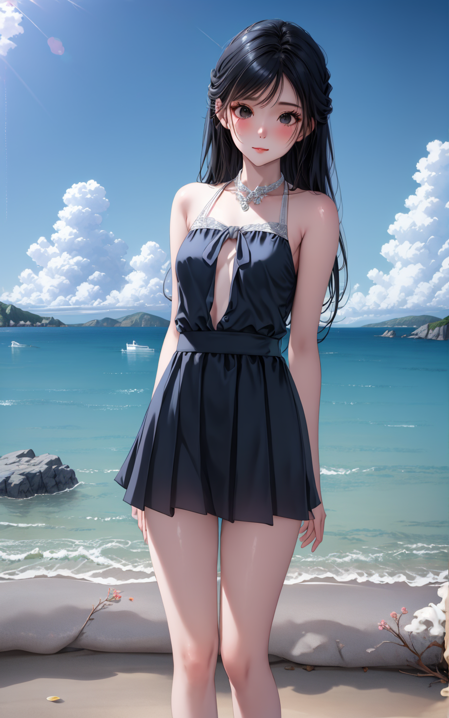 海边,沙滩,阳光,美女/动漫,二次元【图包+tag+模型+lora】