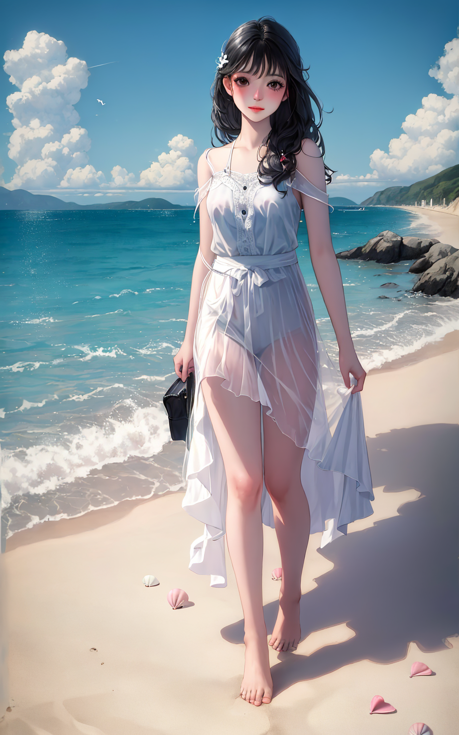 海边,沙滩,阳光,美女/动漫,二次元【图包+tag+模型+lora】