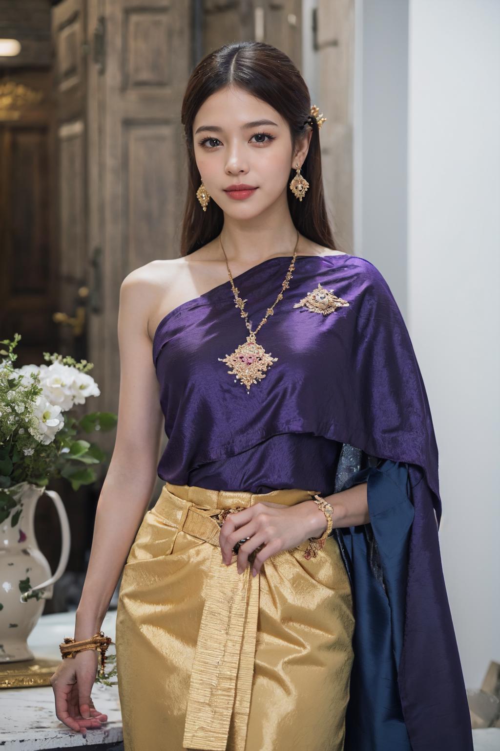 泰国女性穿着典型的泰国服饰_3840X2160_高清视频素材下载(编号:6306147)_实拍视频_光厂(VJ师网) www.vjshi.com
