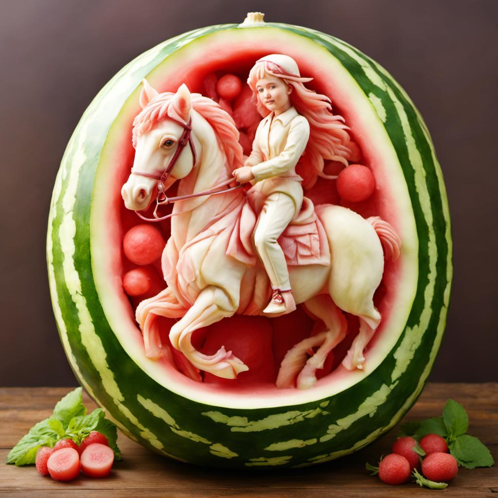 watermeloncarvingSDXL/西瓜雕刻SDXL-HOTIQ|烧脑社区